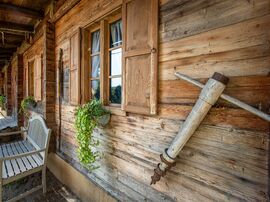 Holzhütte Außenfassade